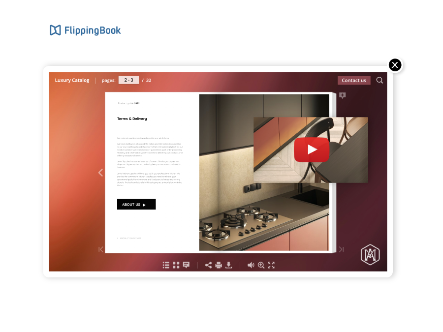 Visual of FlippingBook, digital catalog making software