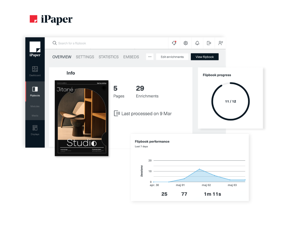 Visual of iPaper, digital catalog making software