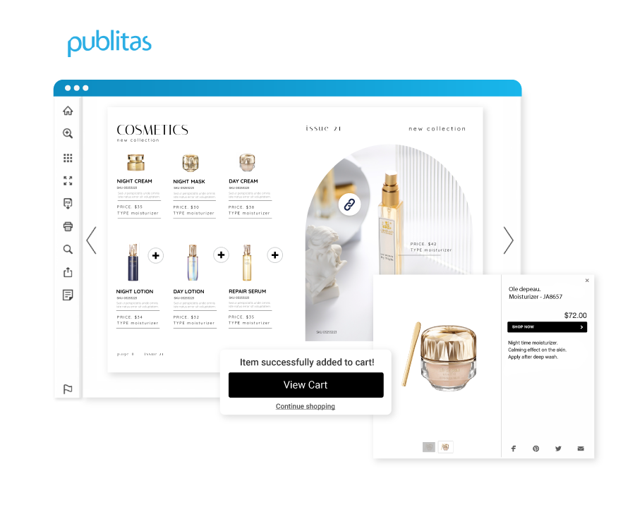 Visual of Publitas, digital catalog making software