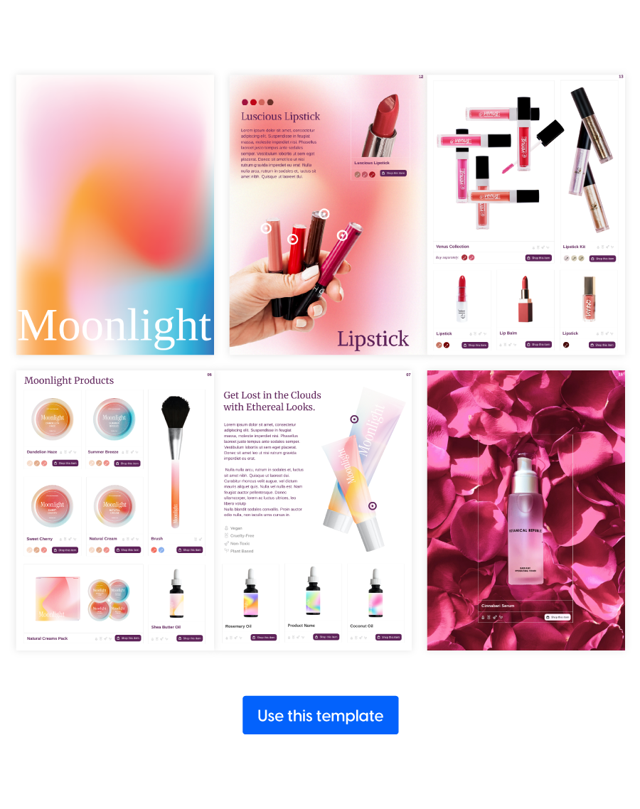 beauty products catalog template image