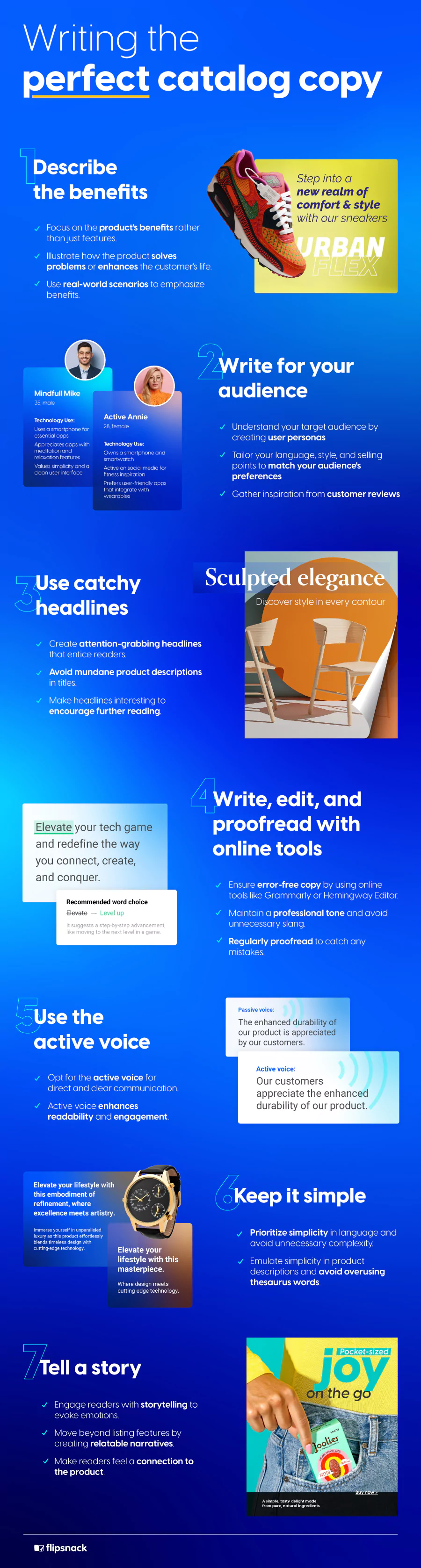 writing the perfect catalog copy infographic