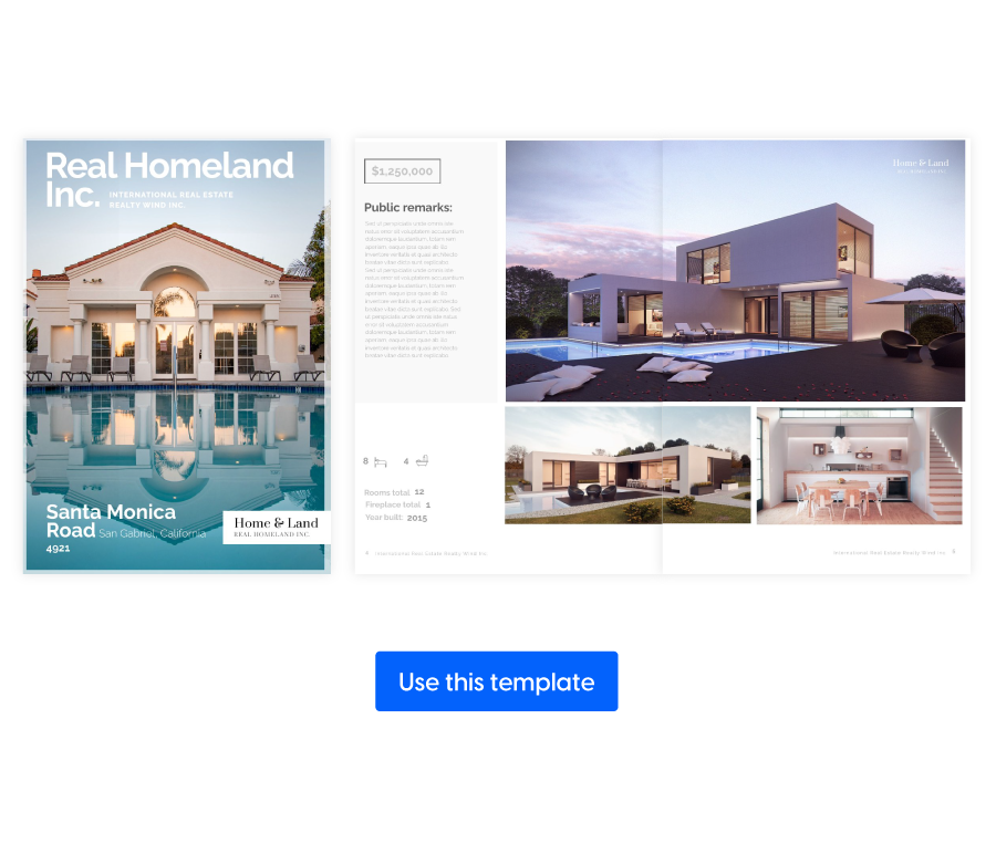 Editable modern real estate smart template
