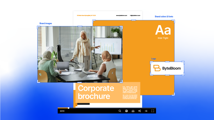Incorporate-branding-elements in digital brochures visual