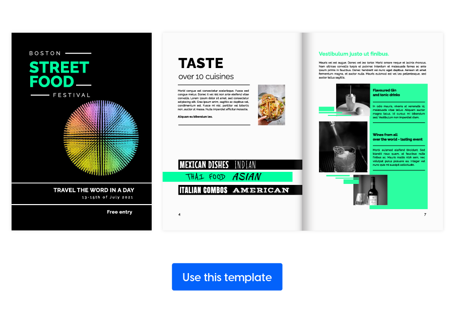 Flipsnack-template-street-food-event-brochure