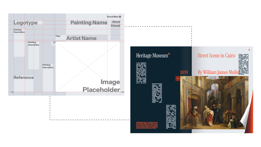 Create wireframes or mockups for your brochure design visual
