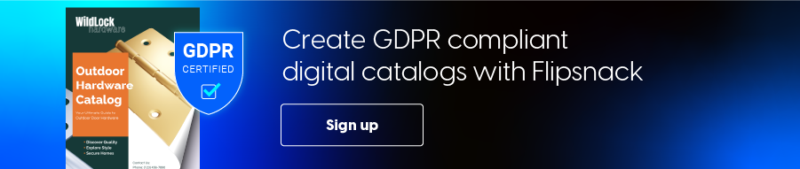 GDPR compliance in digital catalogs banner