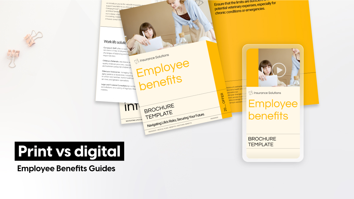 print vs digital employee benefits guides spread
