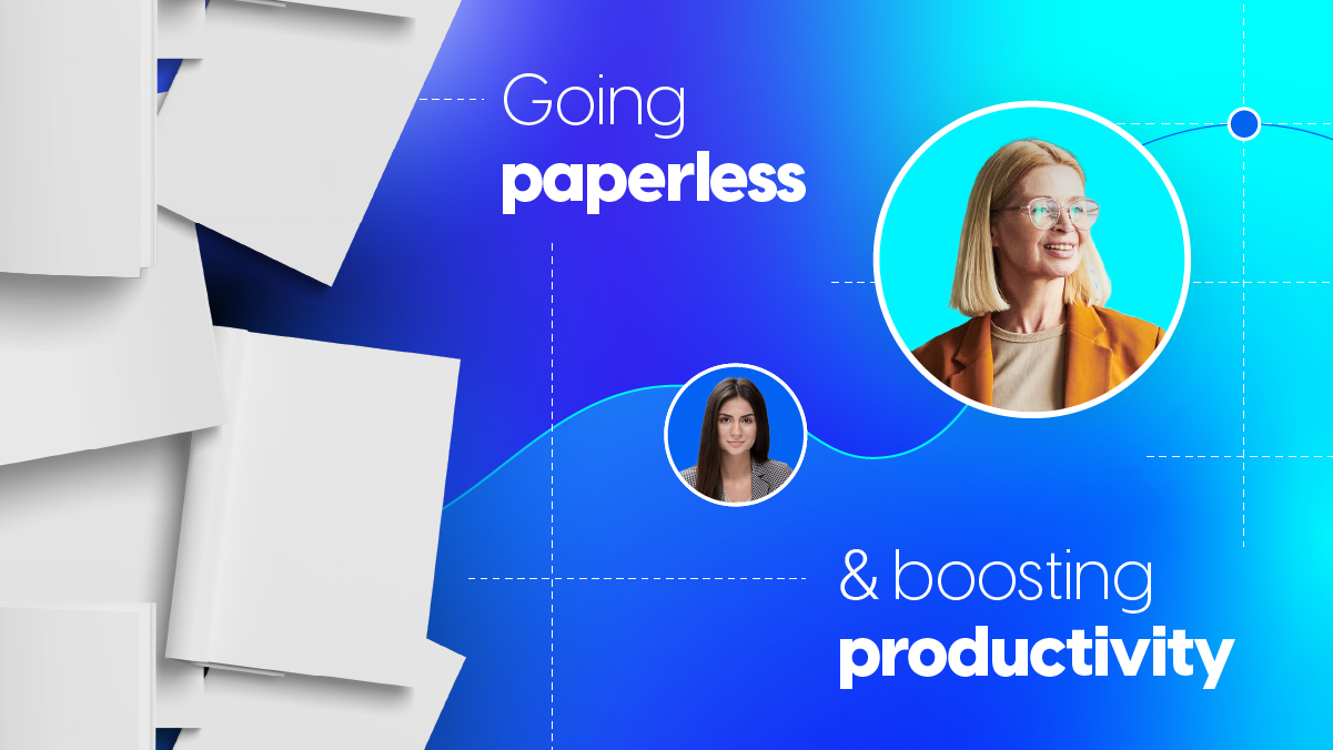 Cover for going paperless to increase workplace productivity