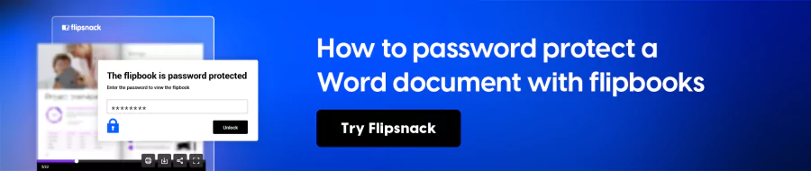 Banner for how to protect a word doc with flipbooks