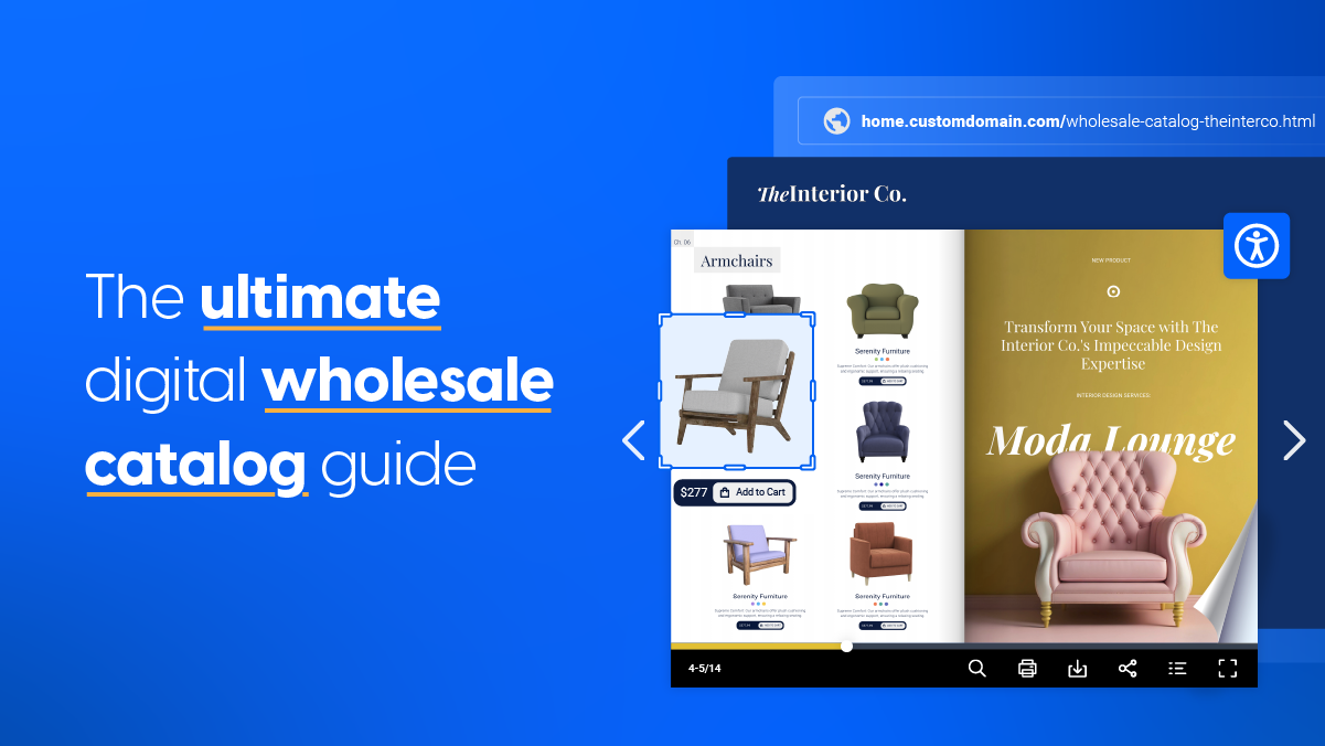 Cover for article entitled "Wholesale catalogs in the digital age: Everything you need to know" with text "The ultimate digital wholesale catalog guide"