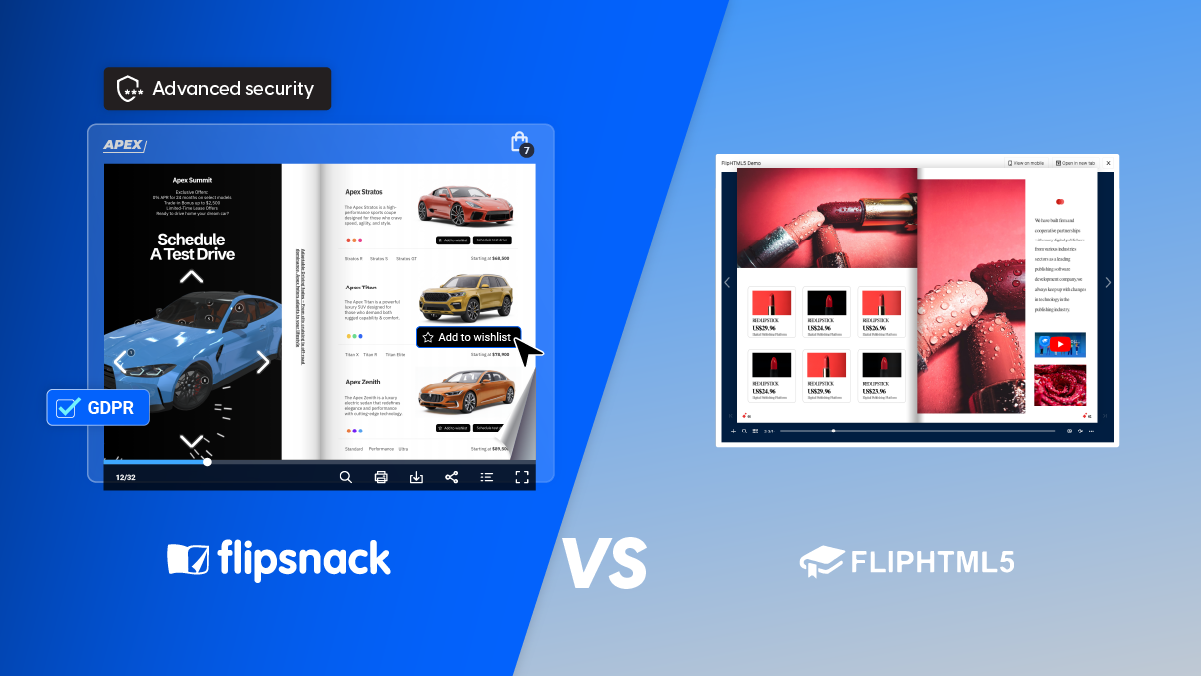 Flipsnack vs. FlipHTML5: Which digital flipbook software is better
