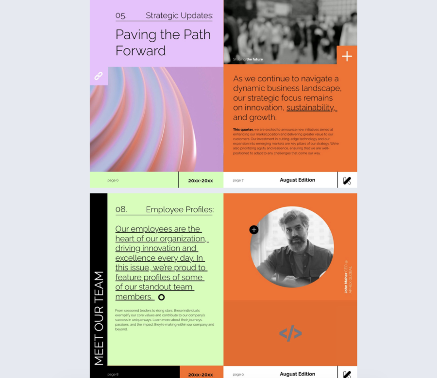 digital company newsletter example