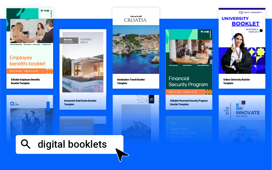 Digital booklets template varitey