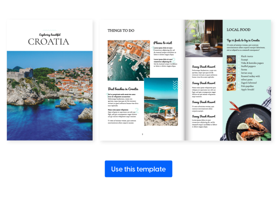 Travel booklet template
