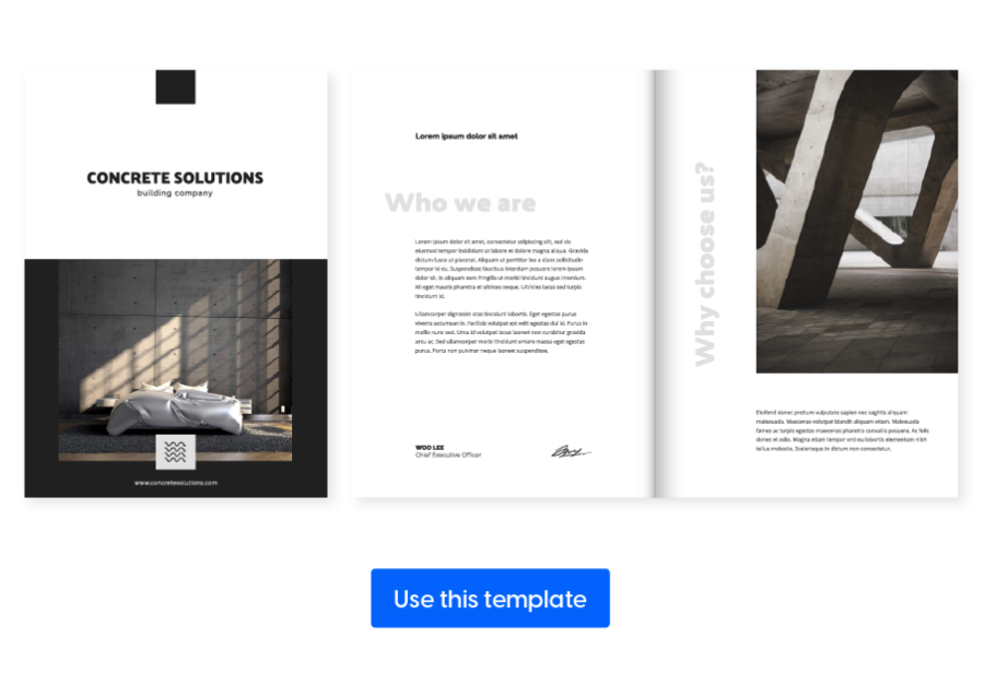 Modern company booklet template
