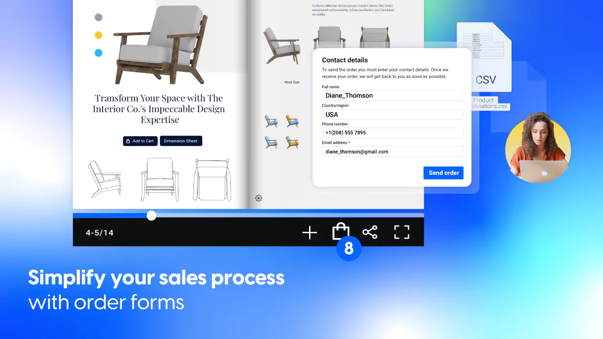 Simplify your sales process with integrated digital order forms