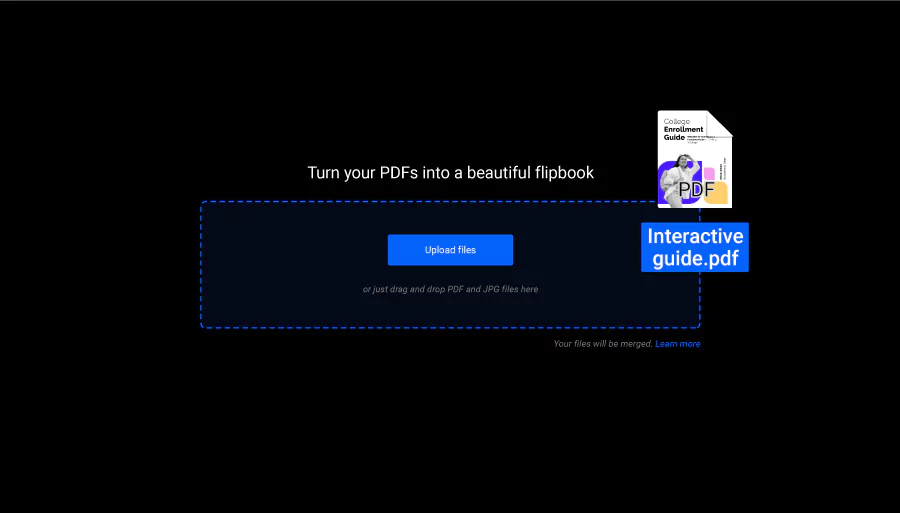 The process of converting a PDF into a flipbook