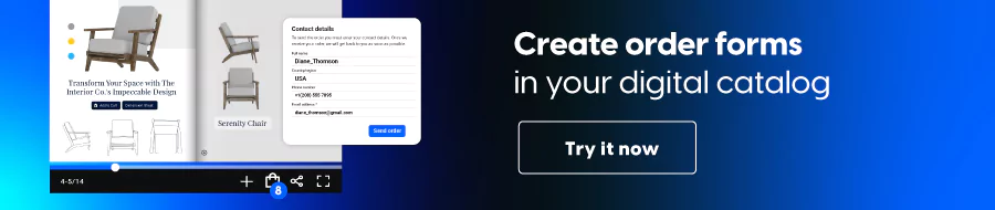 create order form in Flipsnack 