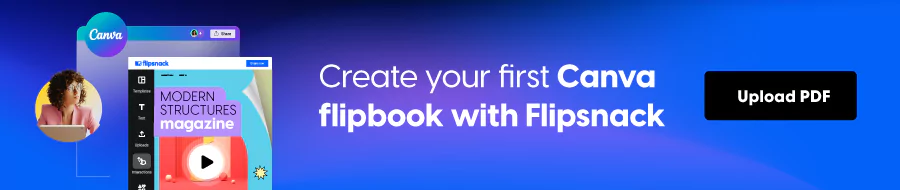 Banner for how to make a Canva flipbook