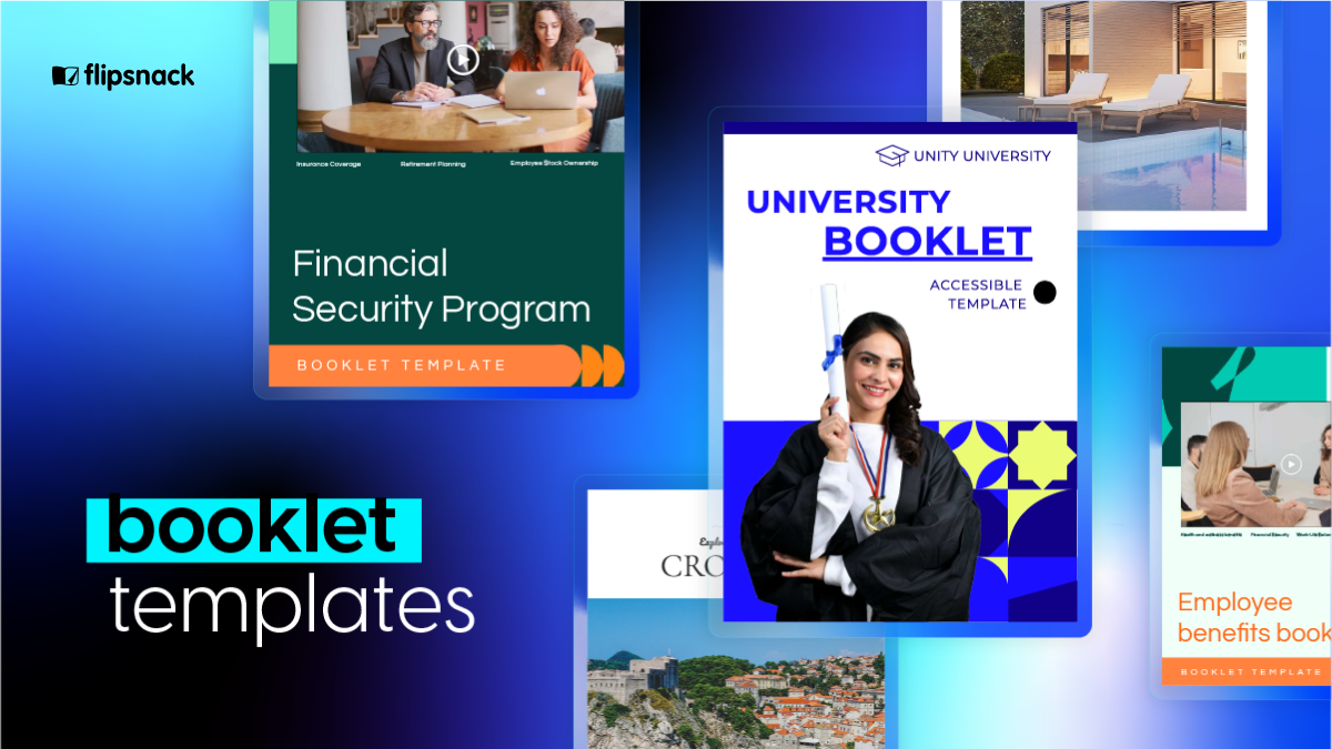 make booklet templates in Flipsnack, interactive and easy to share