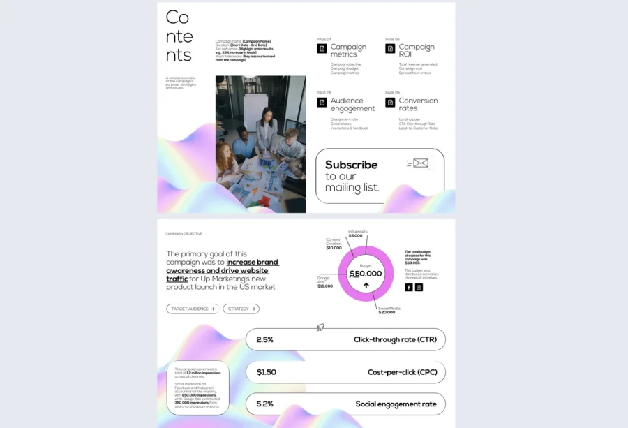 Editable Marketing Report Template