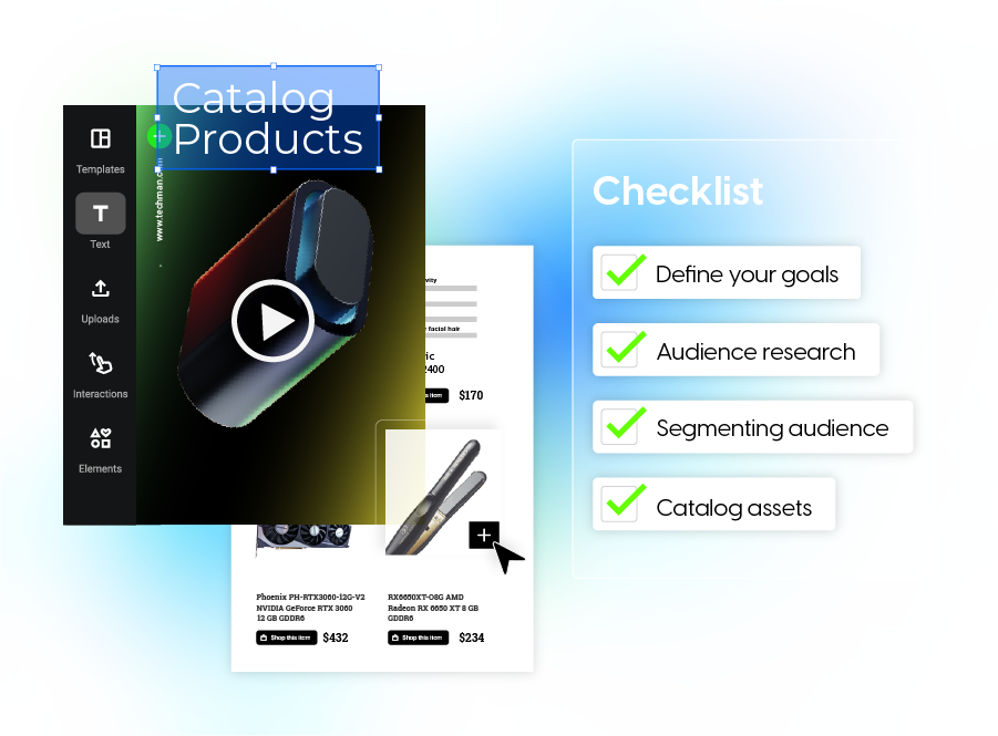 Catalog creation checklist with Flipsnack