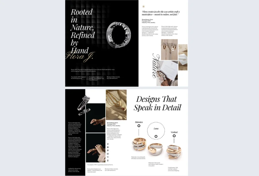 Jewelry Company Brochure Example