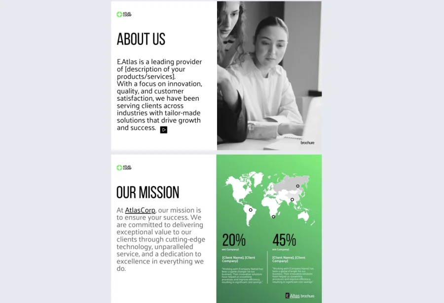 Online Company Business Services Brochure Template
