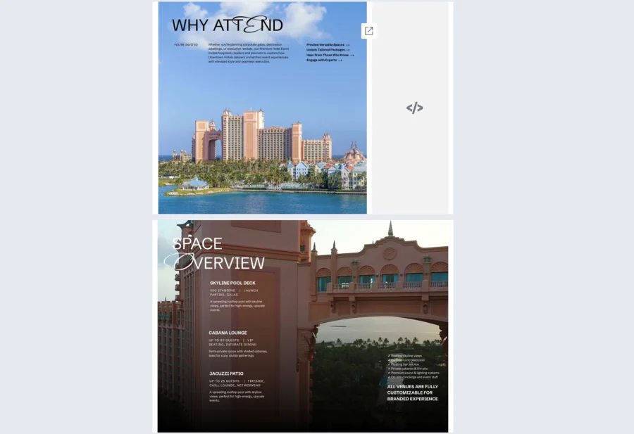 Online Hotel Event Brochure Example