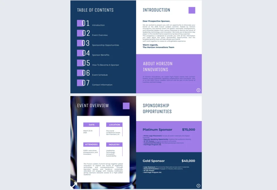 Professional Brochure Event Template