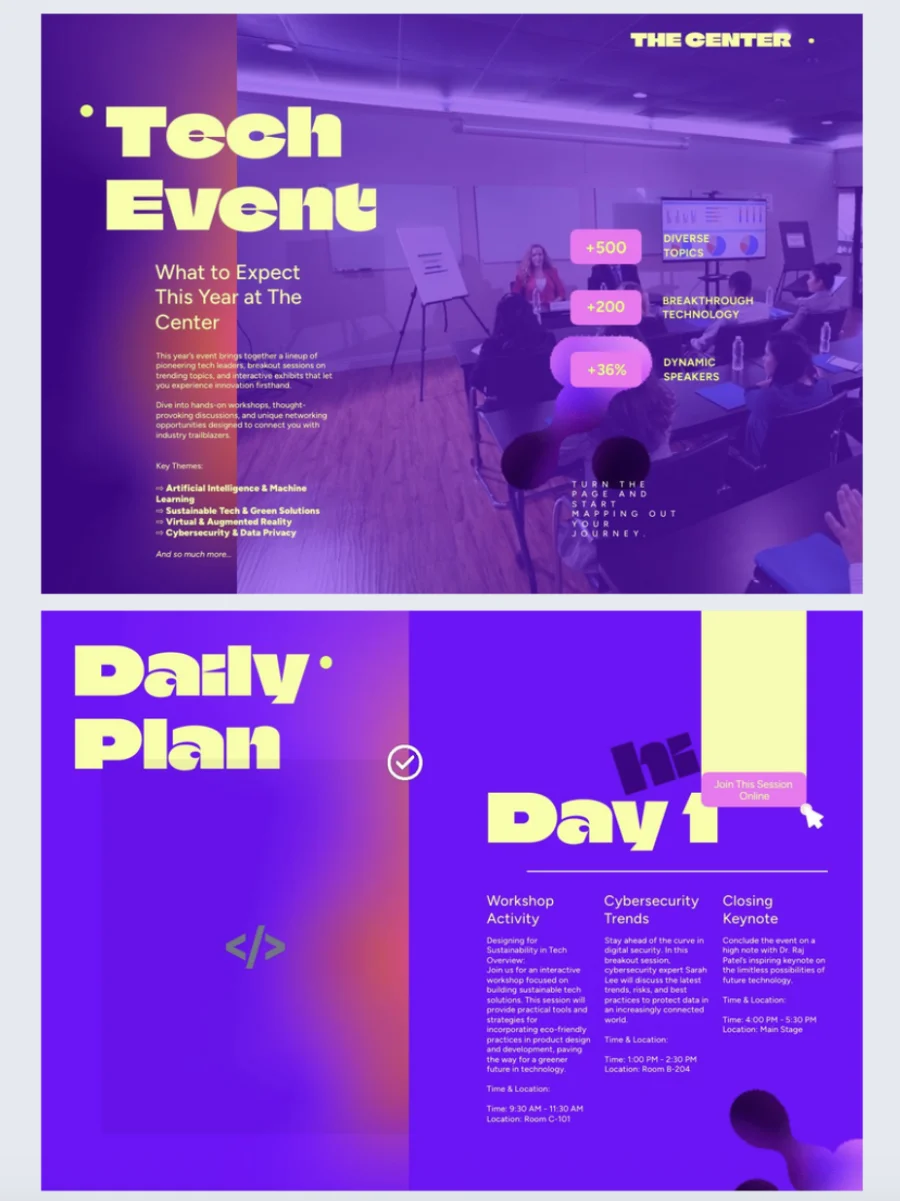 Event programs and schedules made with Flipsnack 