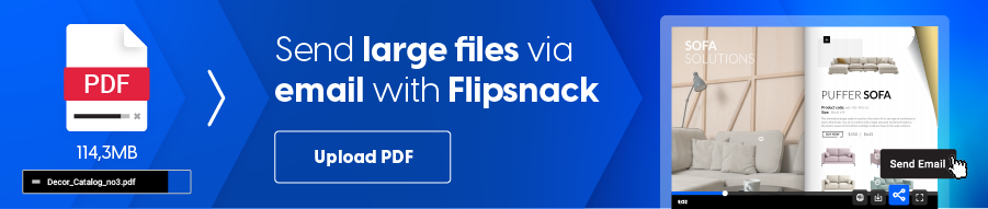 banner for sending big files via email easily using Flipsnack