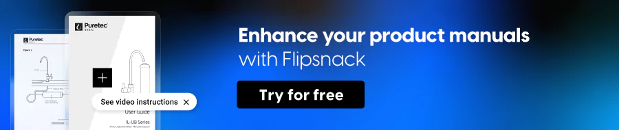 banner for product guide with Flipsnack