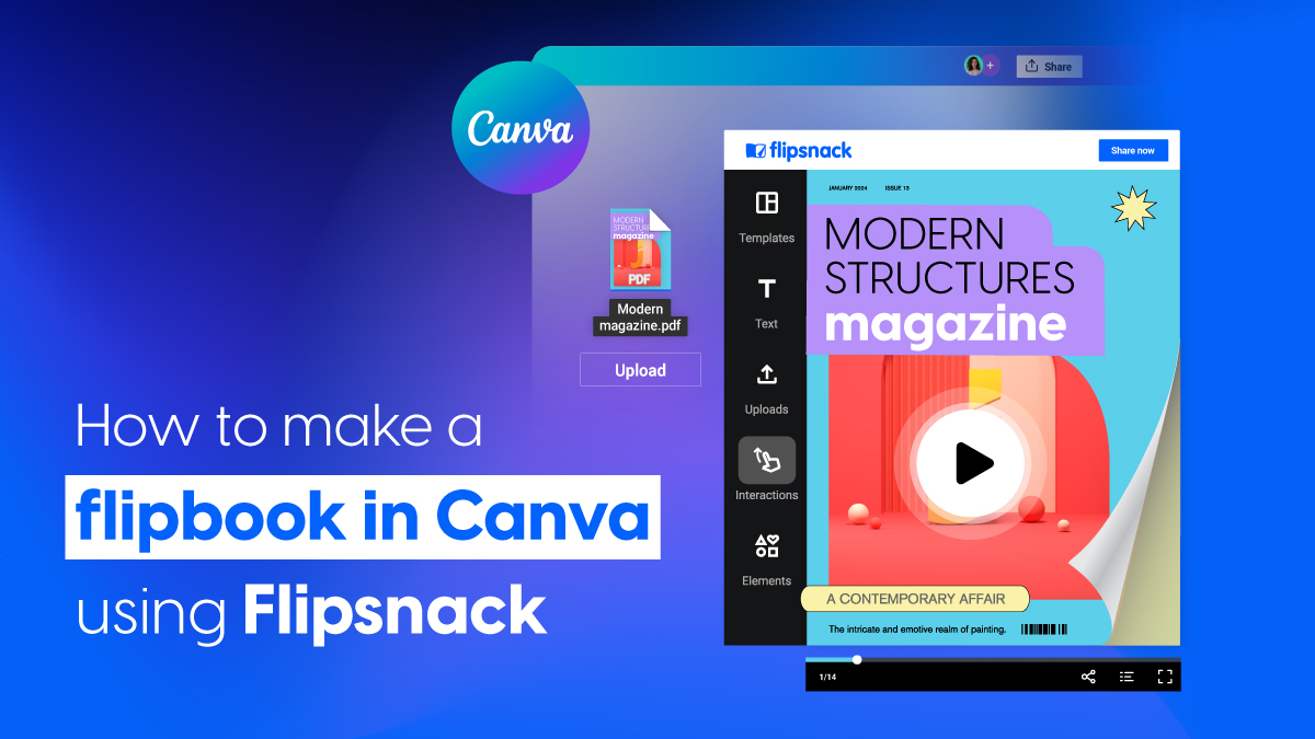 Cover image for how to make a Canva flipbook