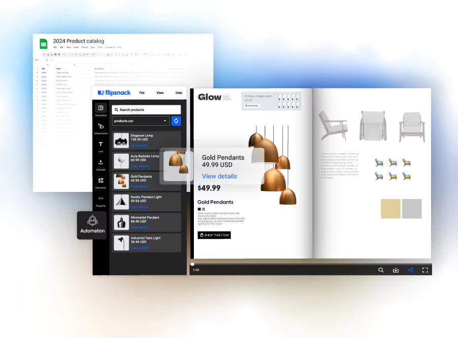 Digital catalog automation in Flipsnack 