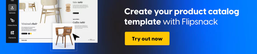 Create product catalog template with Flipsnack 