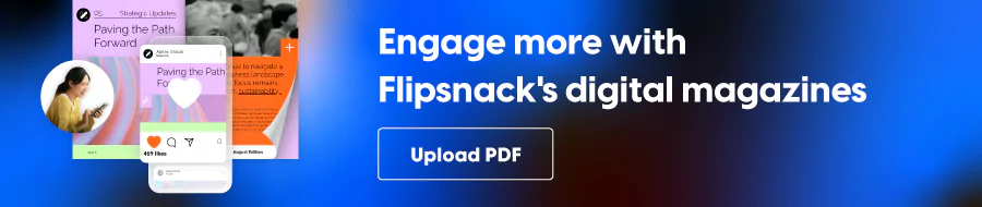 banner for driving engagement with Flipsnack magazines