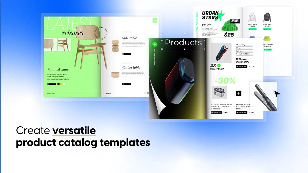 Create product catalogs with templates