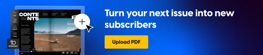 Increase digital magazine subscriptions banner