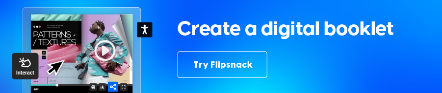 banner for creating a digital booklet with Flipsnack