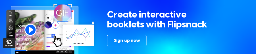 banner for creating interactive booklets with Flipsnack