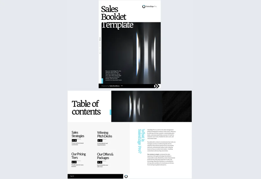 Online Sales Booklet Template