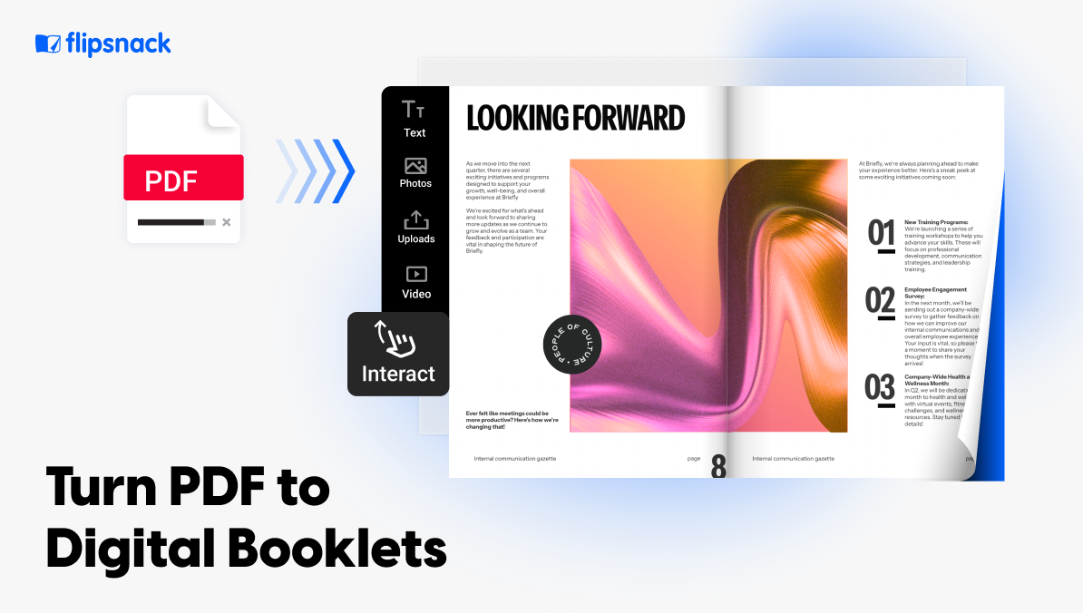 turn pdf to digital booklet