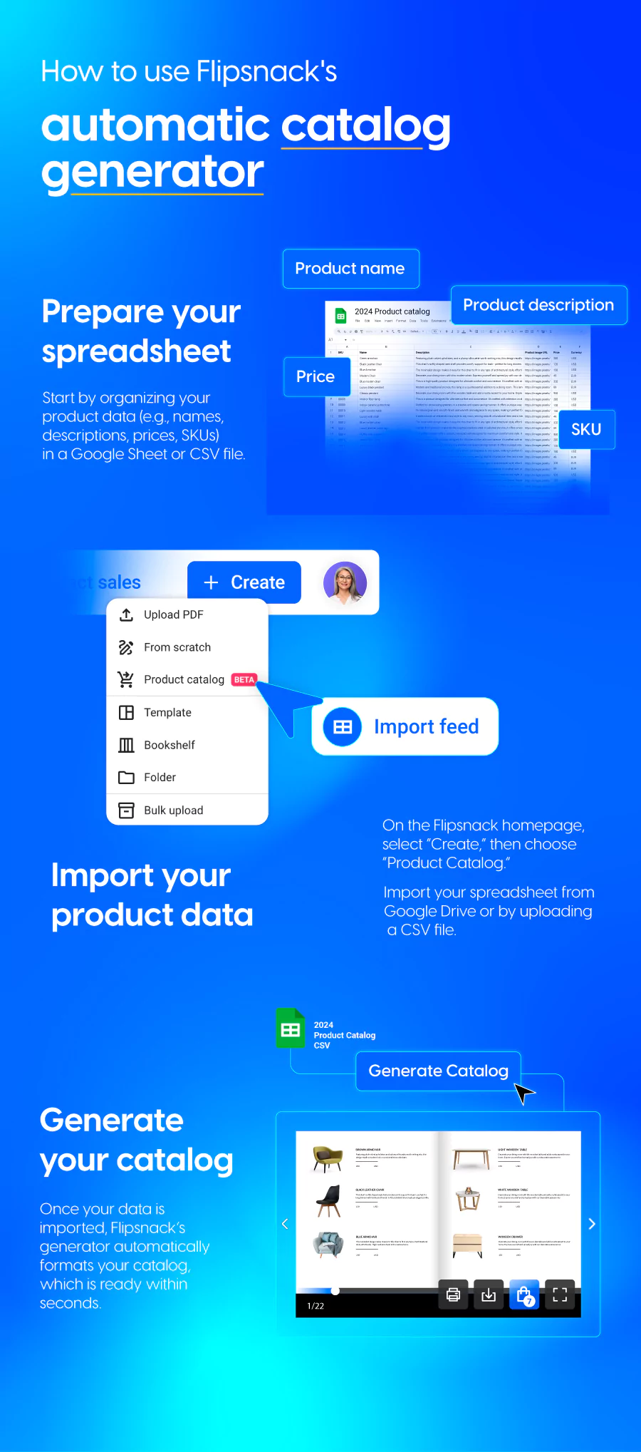 How to use the product catalog generator in Flipsnack and automate your catalog creation