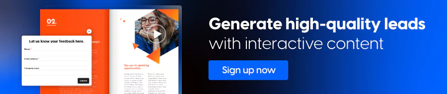 Generate high-quality leads with interactive content. Sign up now.