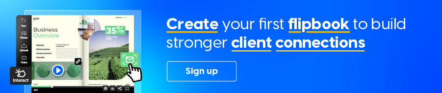 banner for creating flipbooks with Flipsnack to improve sales