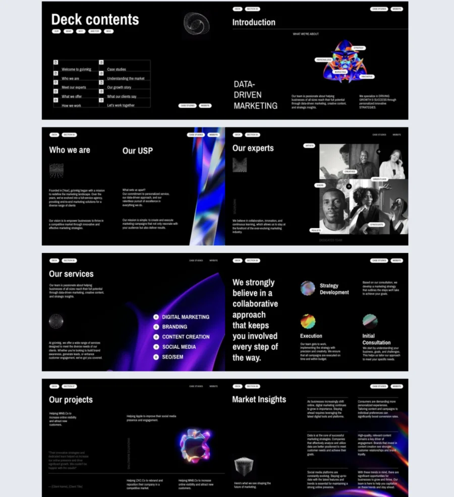 Digital Marketing Deck Presentation Template