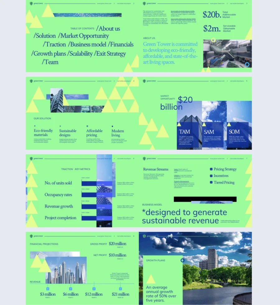 Digital Venture Capital Pitch Deck Presentation Template
