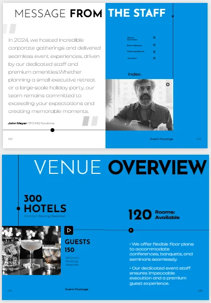 Editable Corporate Event Package Template