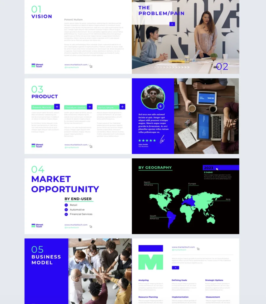 Interactive Market Pitch Presentation Template
